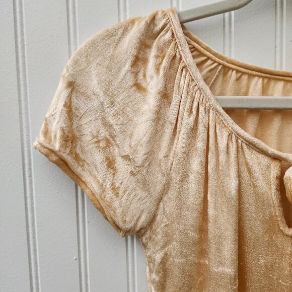 Vintage 1970's Soft Cream Velvet Peasant Style Top - Picture 5 of 15